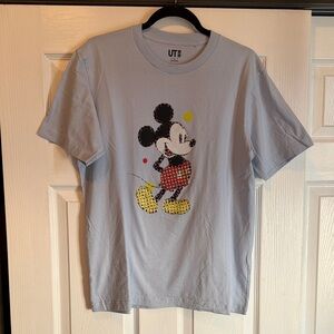Uniqlo Light Blue Mickey Mouse T-Shirt